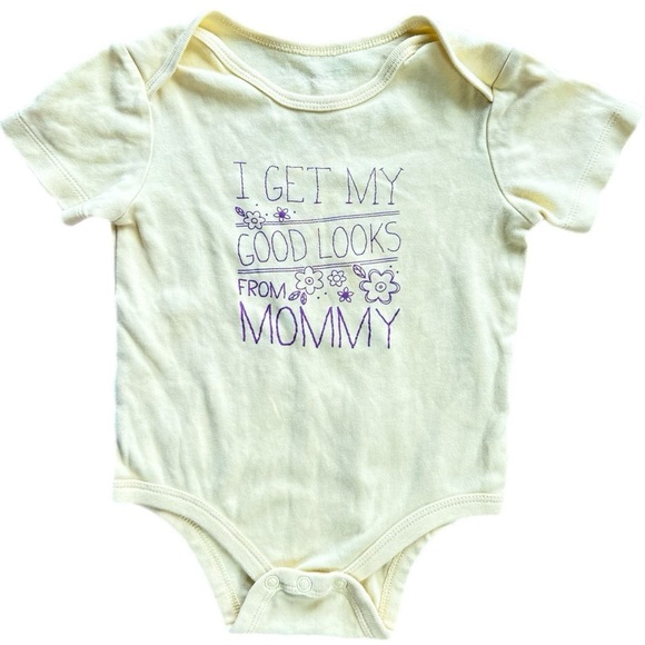 Joe Fresh 18-24M  Girls Yellow Short Sleeve Diaper Shirt/Onesie - Picture 1 of 3